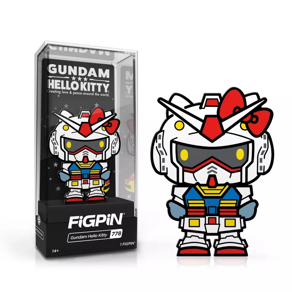 NIP New In Package FiGPiN Gundam x Hello Kitty Gundam Collectible Enamel Pin 778